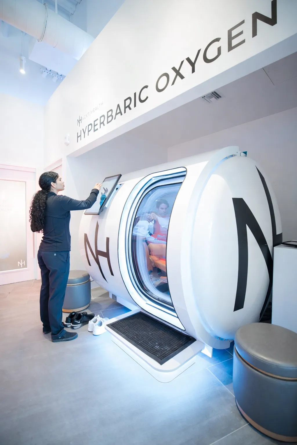 Wellness technology suite at Next Health with multiple longevity-grade devices